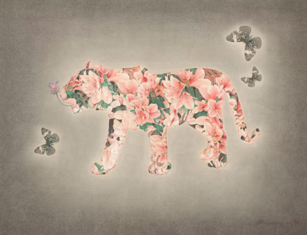 著名艺术家「江衡」首幅数字艺术藏品《繁花似锦——虎》正式上架得月！